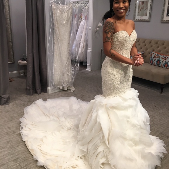 Elegant Strapless Wedding Gown - Fiori Coutoure - Picture 3 of 4